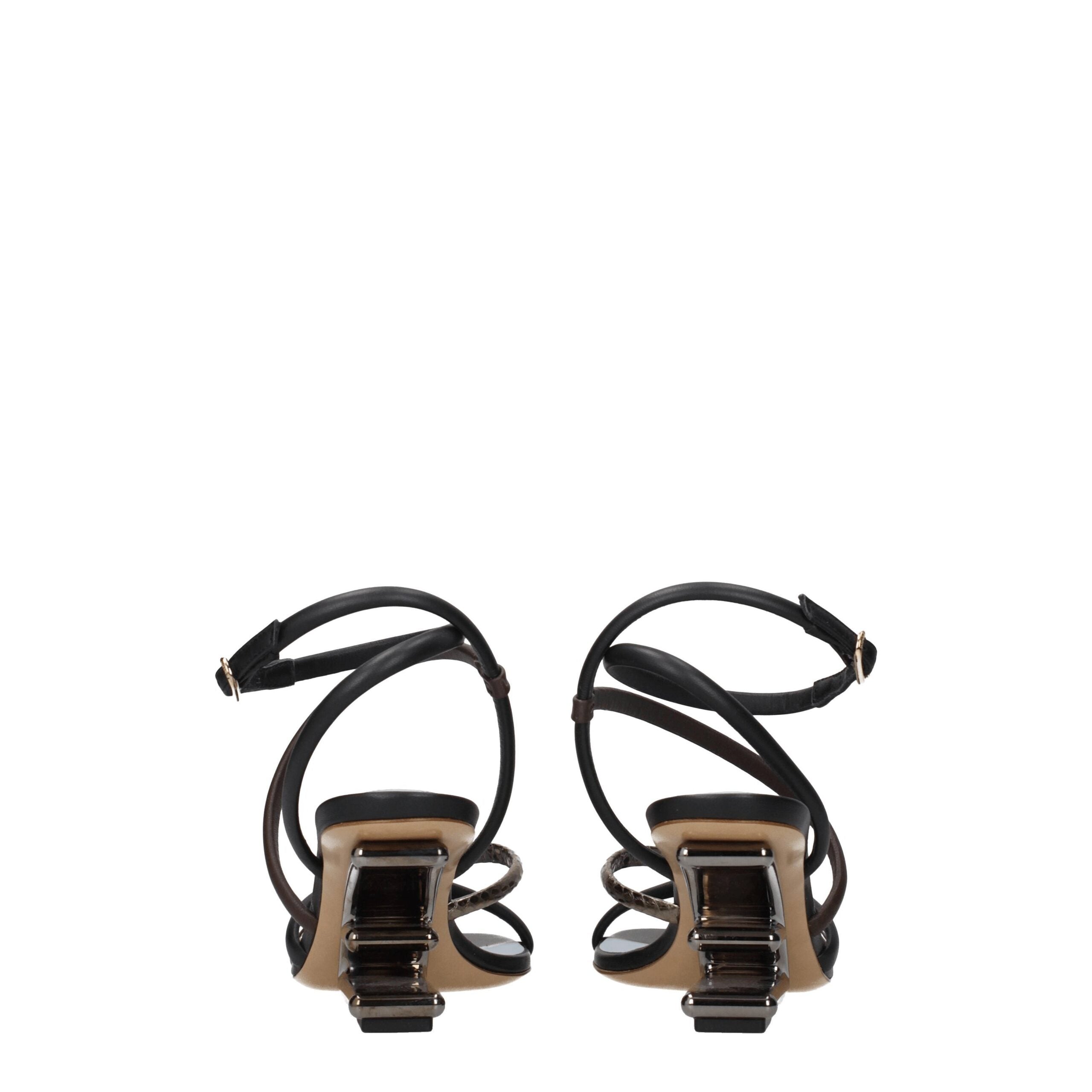 Fendi Multicolor Leather Sandals - Luxury Boutique Co
