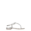 Miu Miu Gray Leather Flip-Flop Sandals - Luxury Boutique Co
