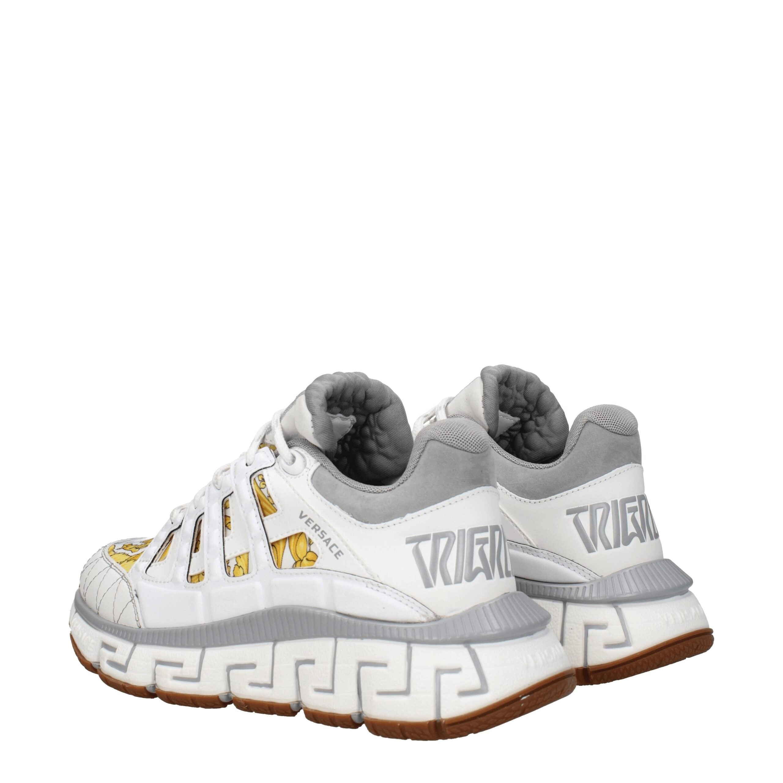 Versace White Fabric Athletic Sneakers - Luxury Boutique Co