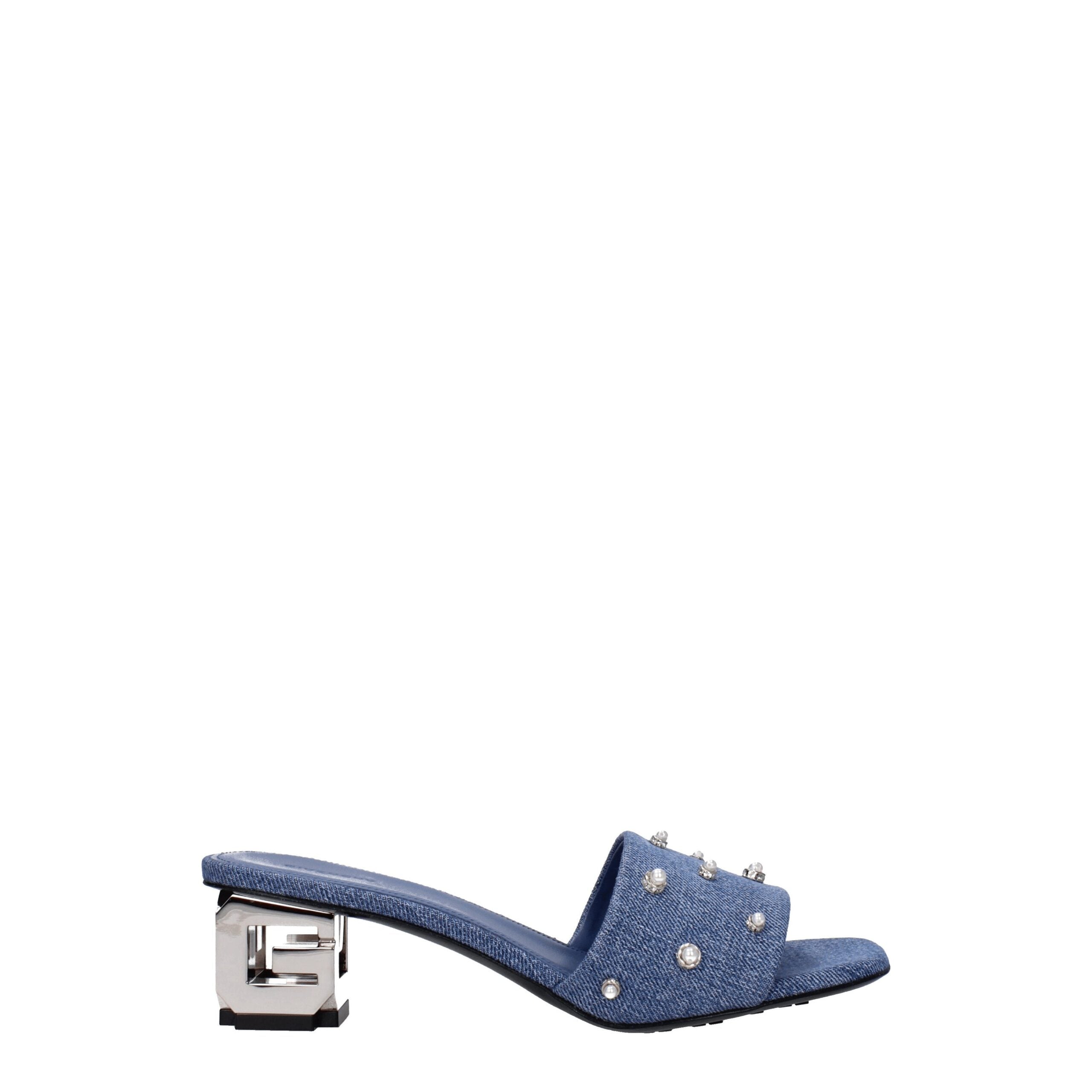 Givenchy Blue Fabric Sandals - Luxury Boutique Co