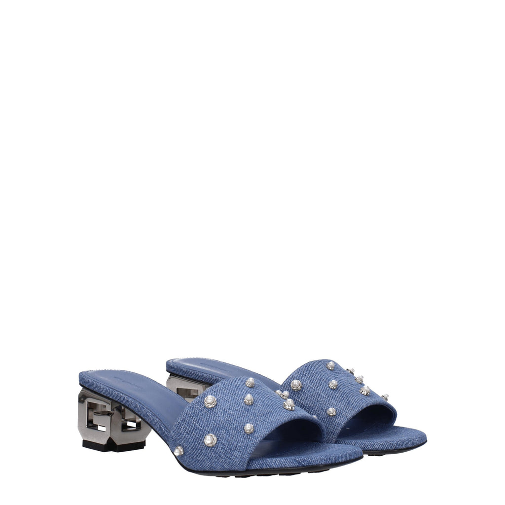 Givenchy Blue Fabric Sandals - Luxury Boutique Co