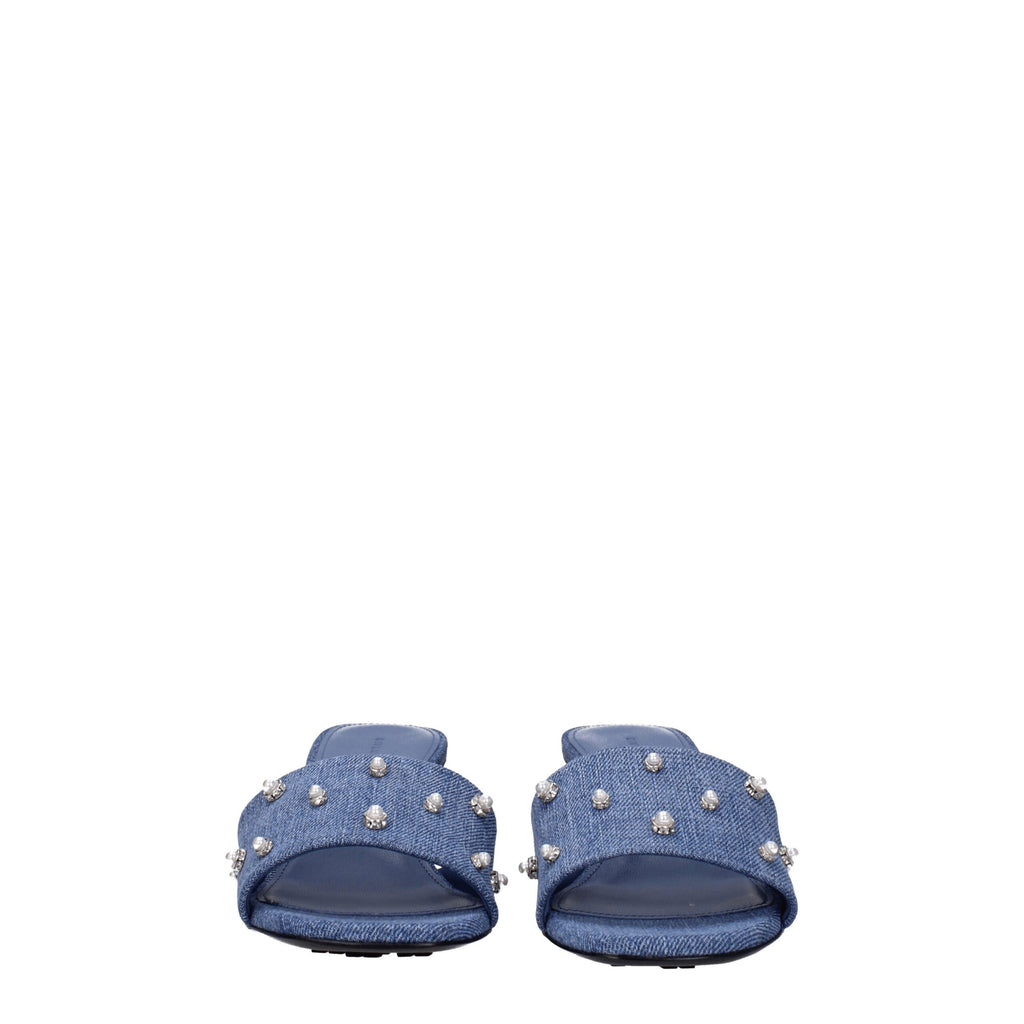 Givenchy Blue Fabric Sandals - Luxury Boutique Co