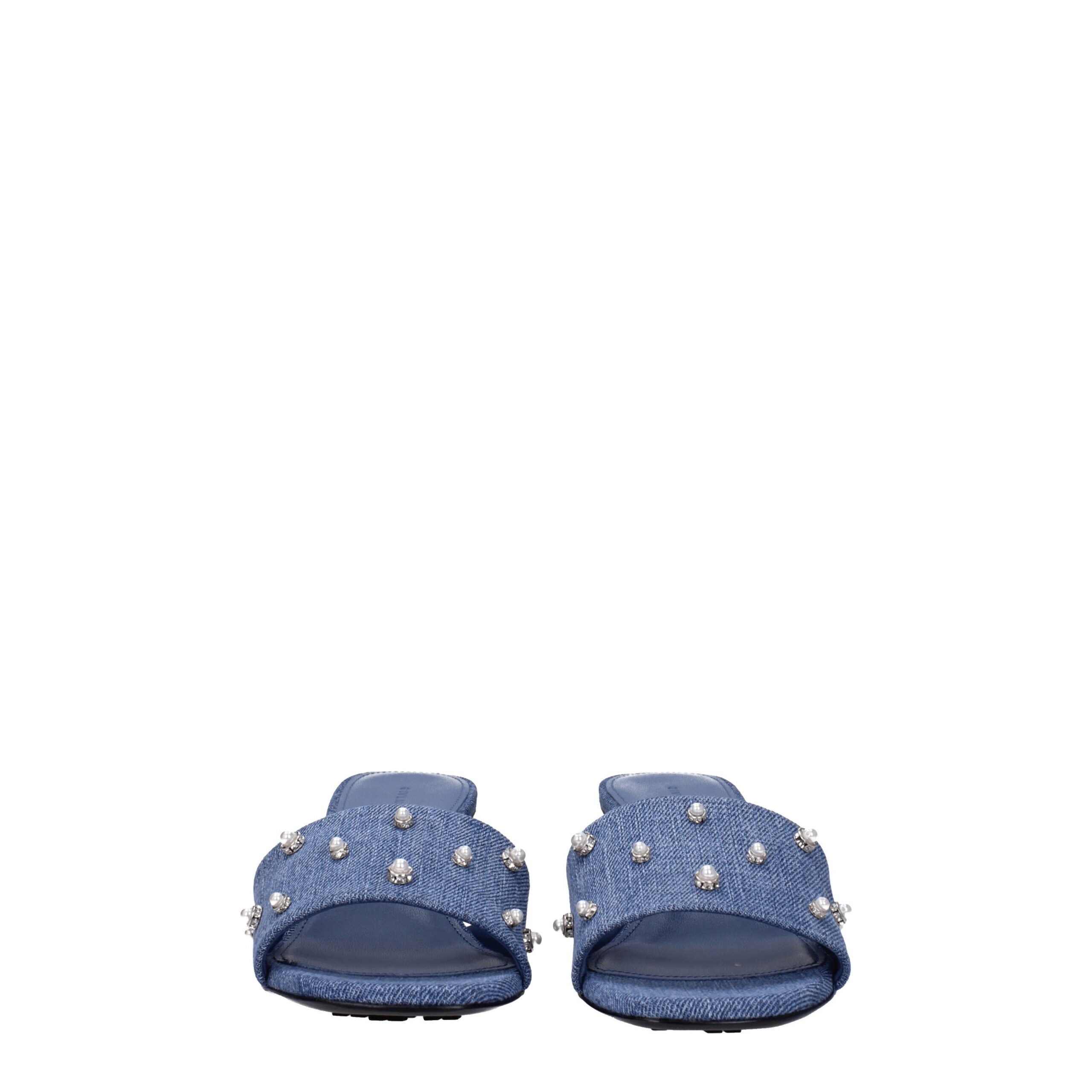 Givenchy Blue Fabric Sandals - Luxury Boutique Co