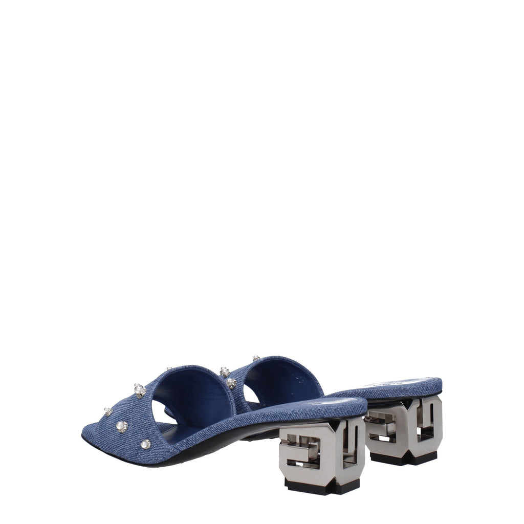 Givenchy Blue Fabric Sandals - Luxury Boutique Co