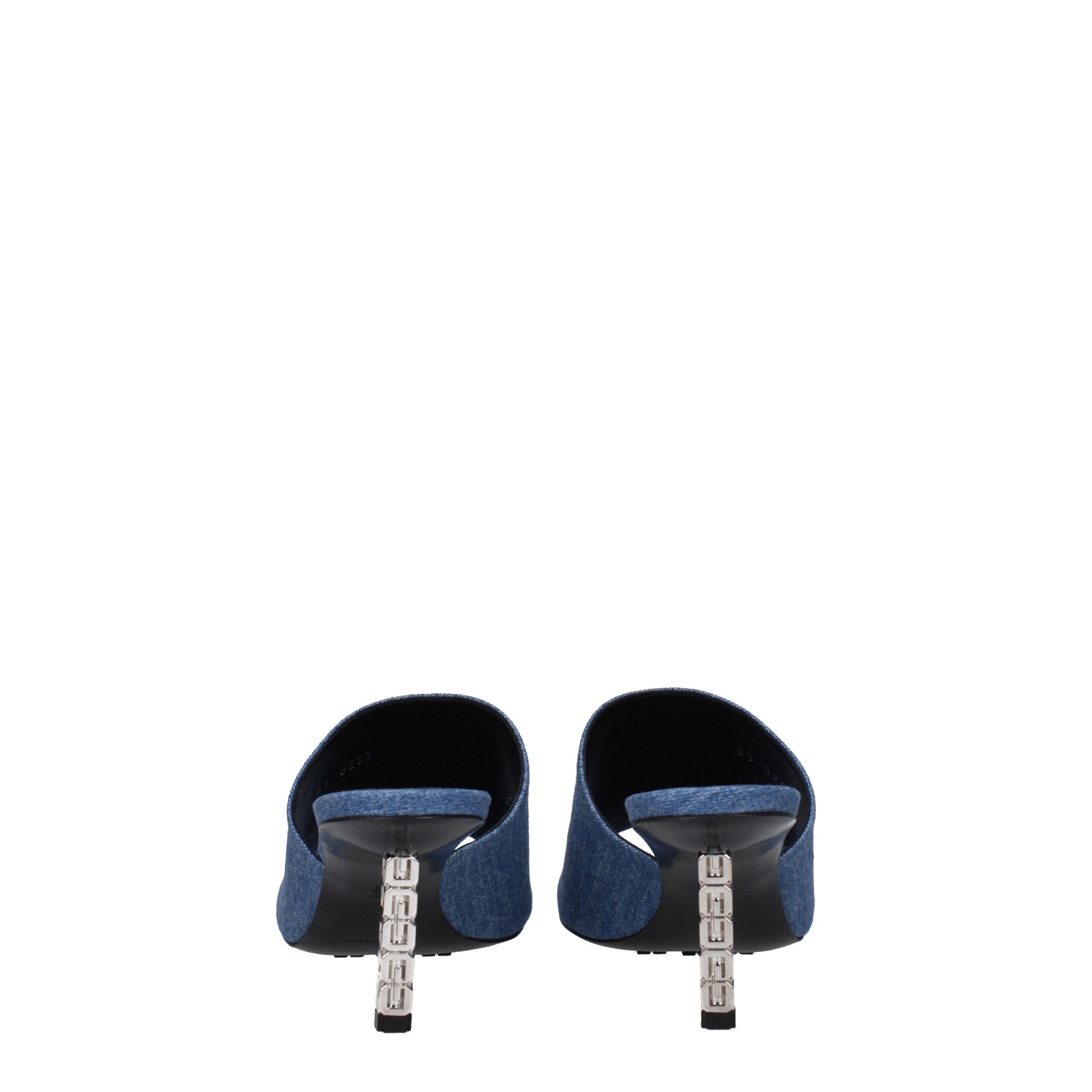 Givenchy Blue Fabric Platform Sandals - Luxury Boutique Co