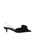 Versace Black Satin Flat Sandals - Luxury Boutique Co