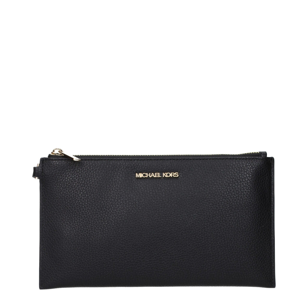 Michael Kors Black Leather Clutch Bag - Luxury Boutique Co