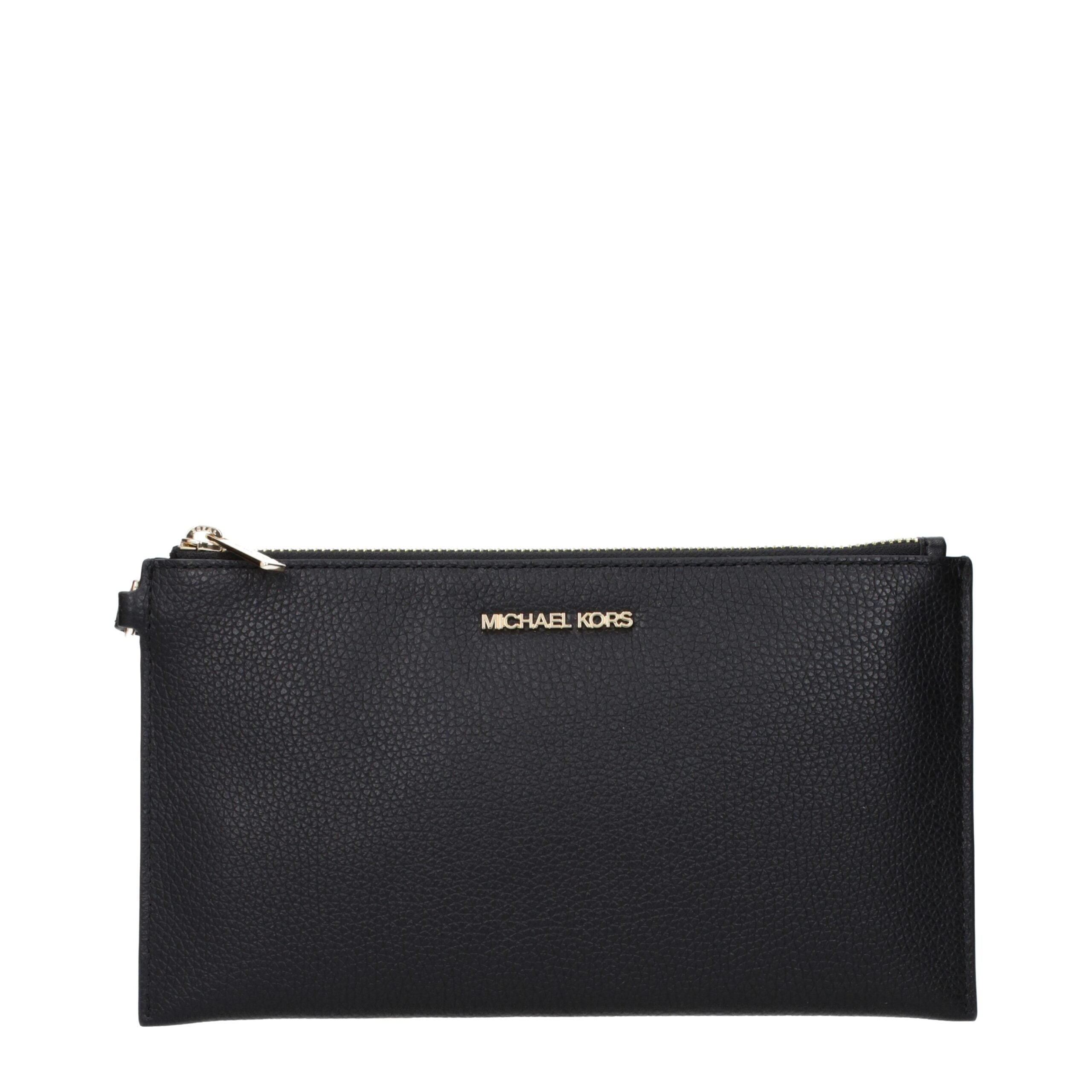 Michael Kors Black Leather Clutch Bag - Luxury Boutique Co