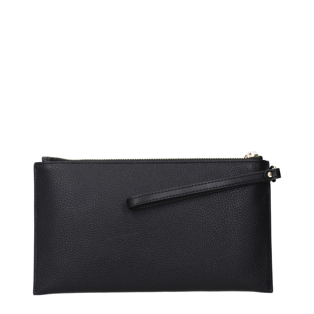Michael Kors Black Leather Clutch Bag - Luxury Boutique Co