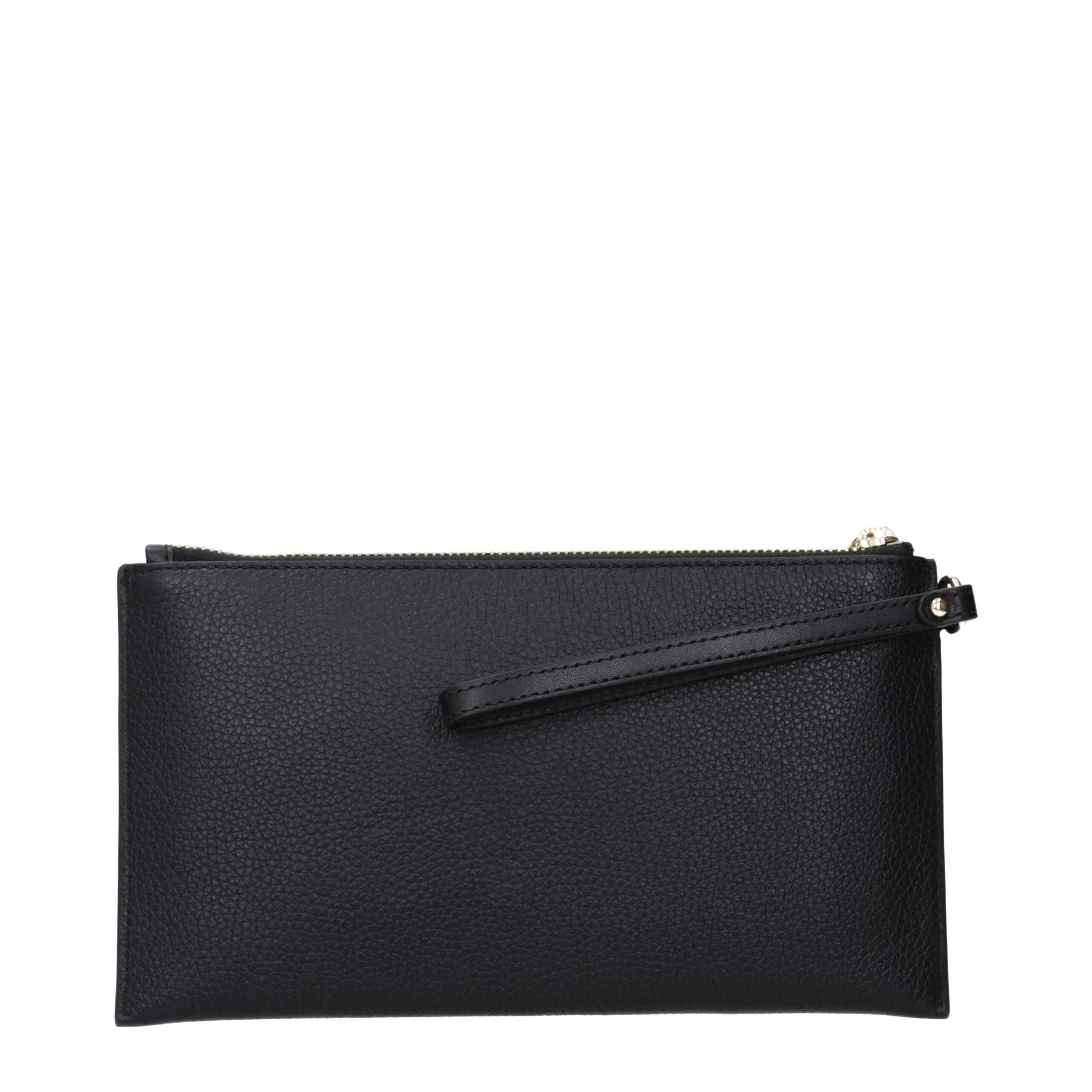 Michael Kors Black Leather Clutch Bag - Luxury Boutique Co