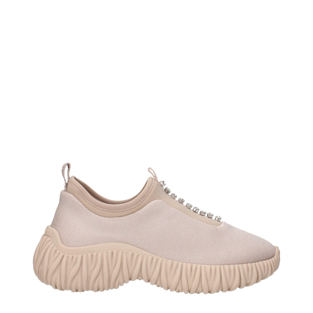 Miu Miu Beige Fabric Sneakers - Luxury Boutique Co