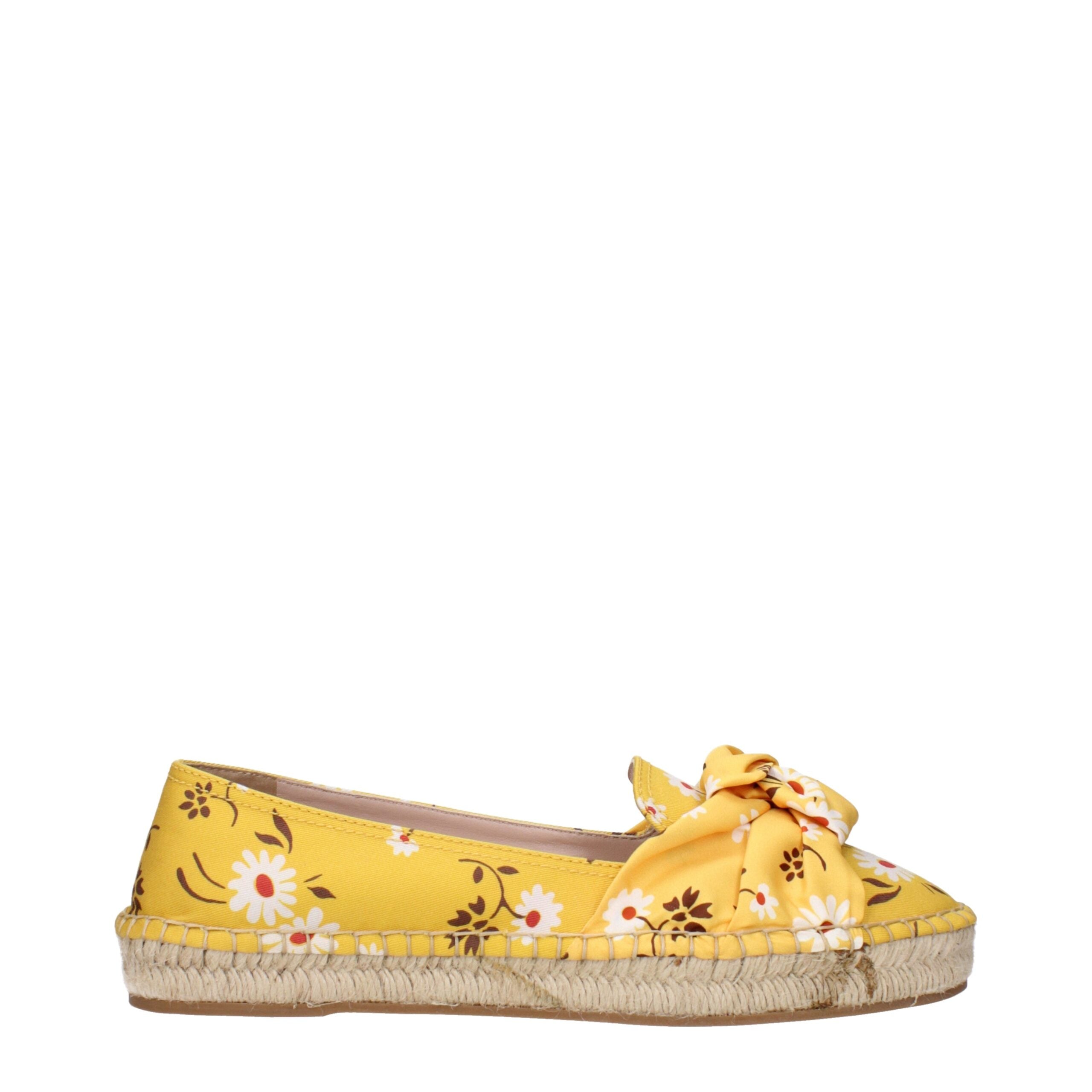Miu Miu Yellow Fabric Espadrilles - Luxury Boutique Co