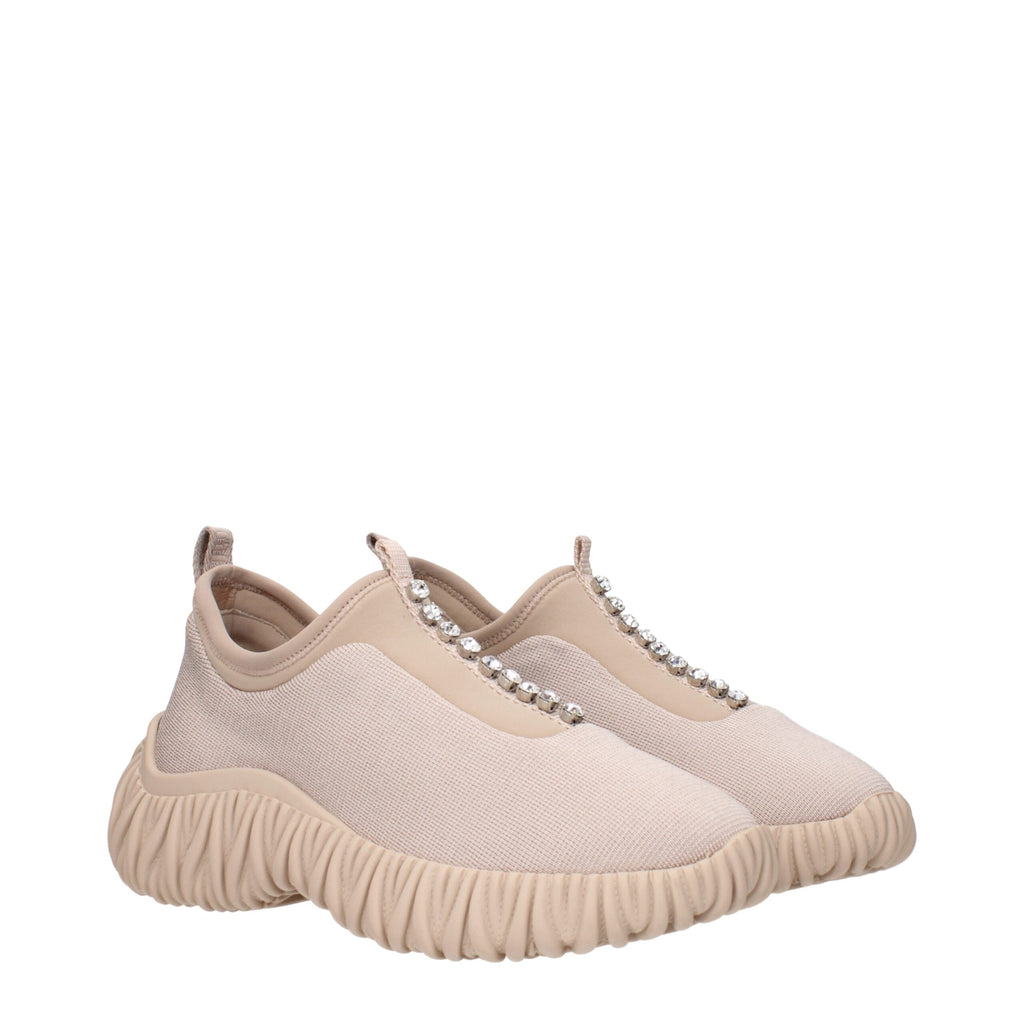 Miu Miu Beige Fabric Sneakers - Luxury Boutique Co