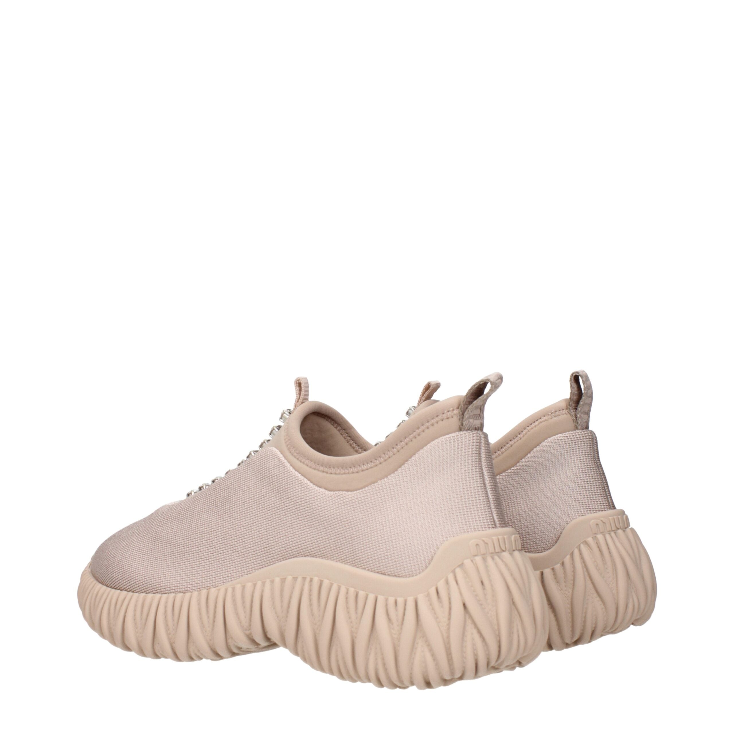 Miu Miu Beige Fabric Sneakers - Luxury Boutique Co