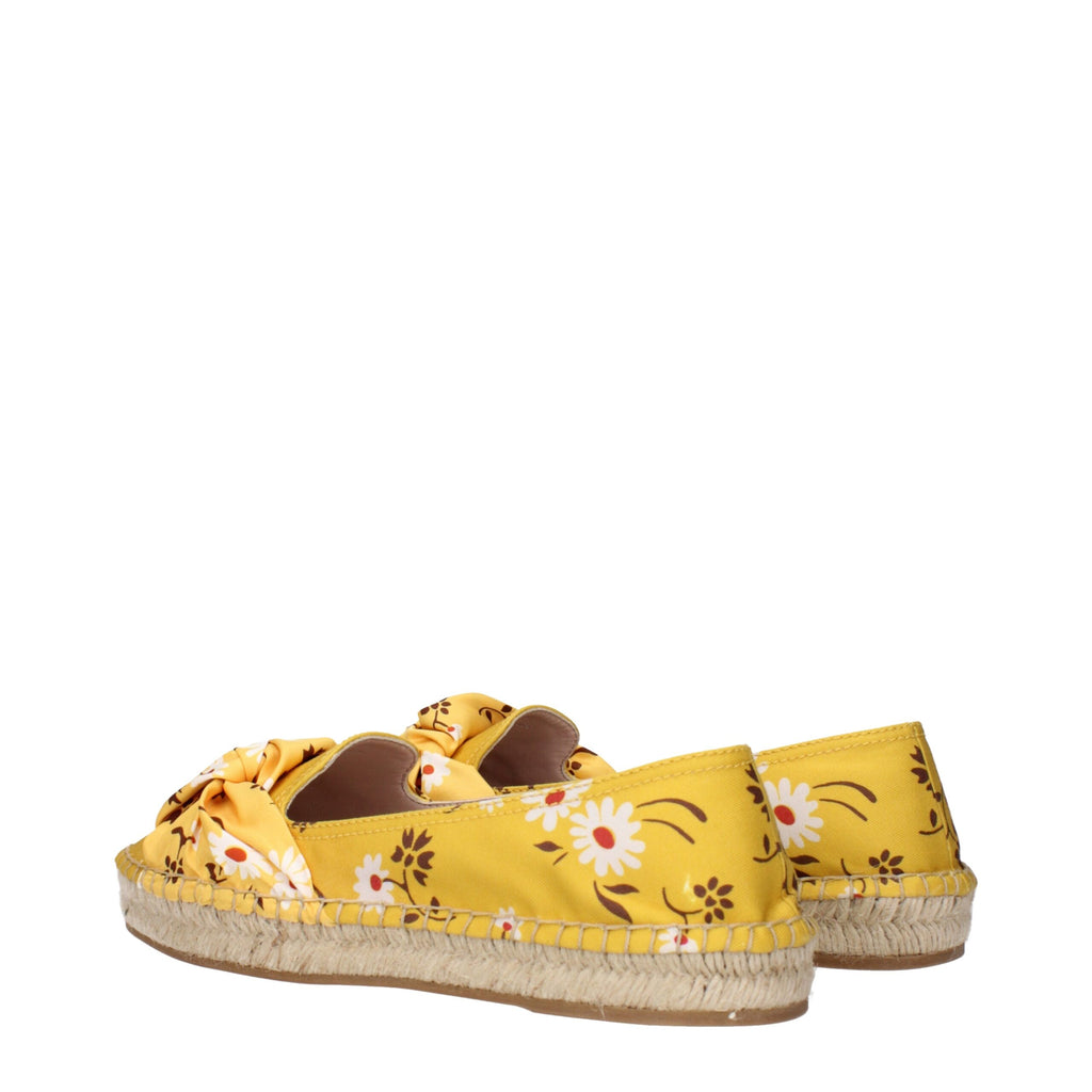 Miu Miu Yellow Fabric Espadrilles - Luxury Boutique Co