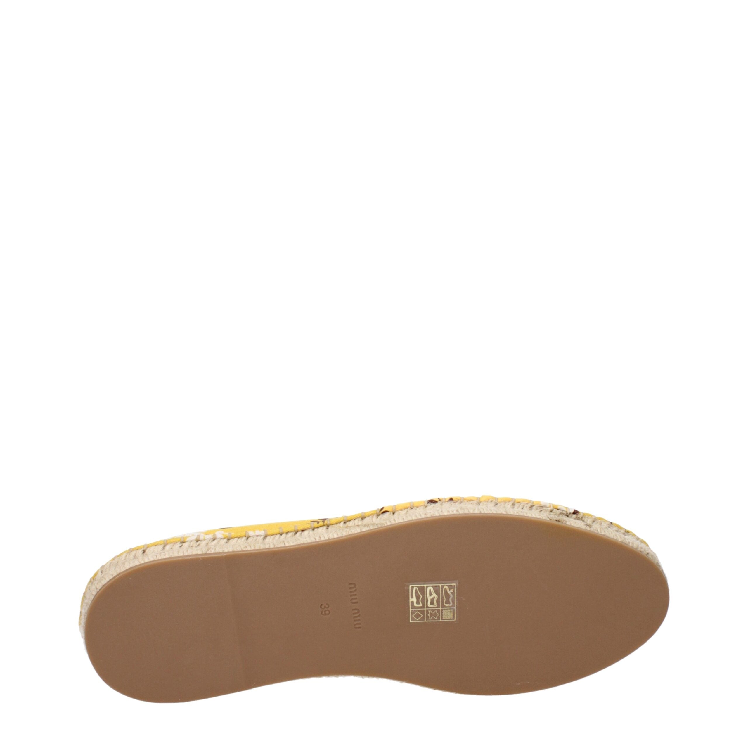 Miu Miu Yellow Fabric Espadrilles - Luxury Boutique Co