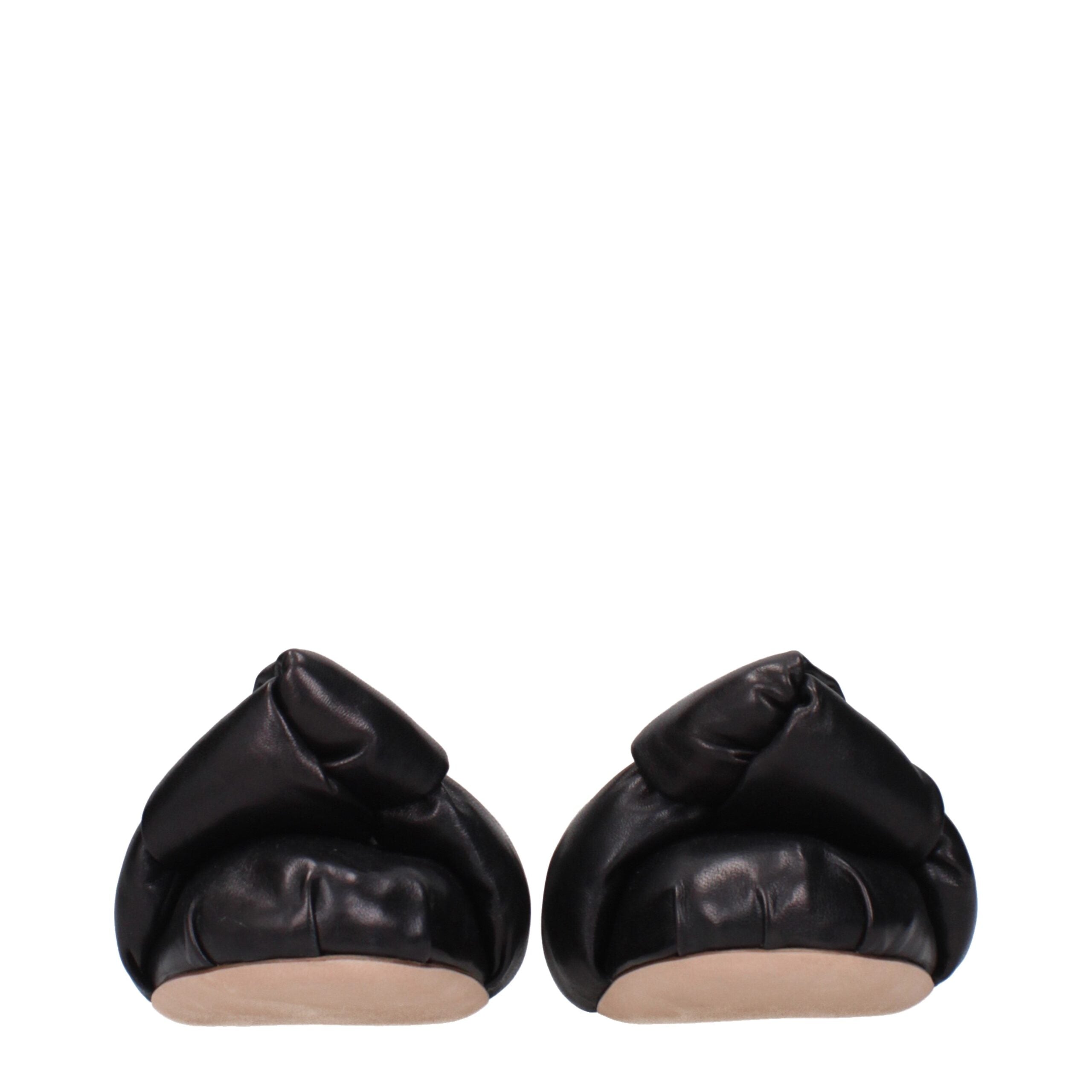 Miu Miu Black Leather Ballet Flats - Luxury Boutique Co