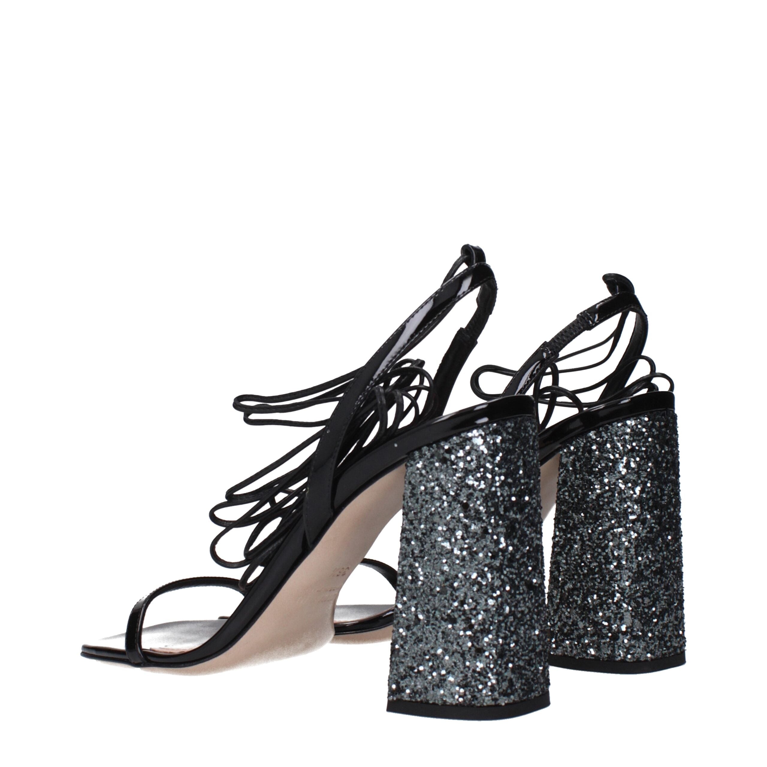 Miu Miu Black Leather Platform Sandals - Luxury Boutique Co