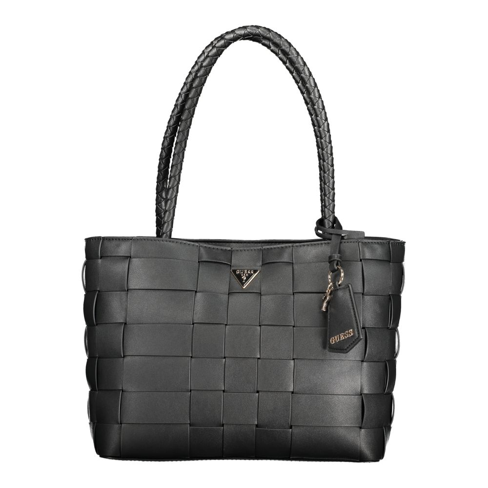 Guess Jeans Nero Poliuretano Women Handbag - Luxury Boutique Co