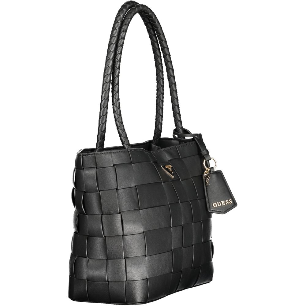 Guess Jeans Nero Poliuretano Women Handbag - Luxury Boutique Co