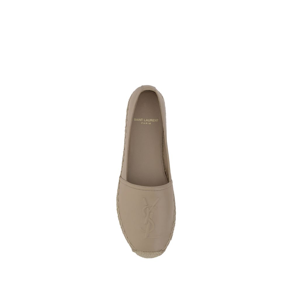 Saint Laurent Beige Lamb Ovis Aries Aries Espadrilles - Luxury Boutique Co