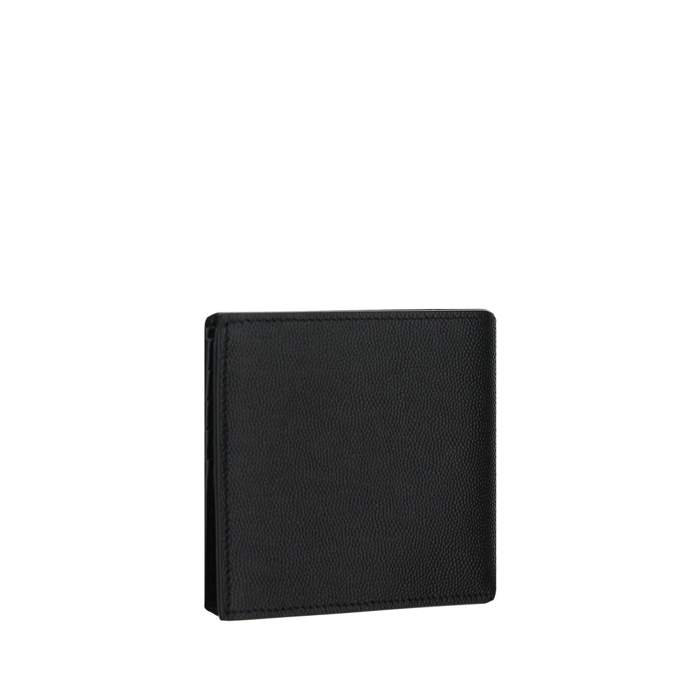 Saint Laurent Black Calf Leather Bos Taurus Wallet - Luxury Boutique Co
