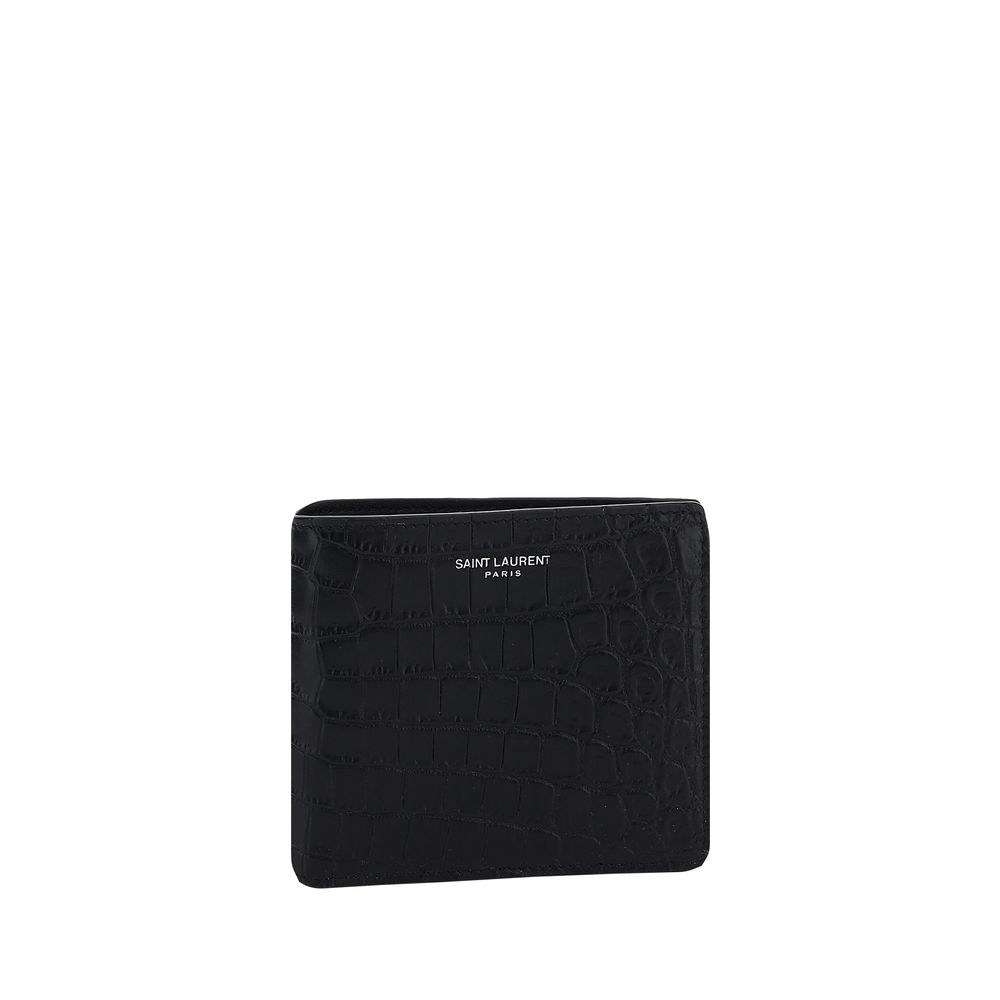 Saint Laurent Black Calf Leather Bos Taurus Wallet - Luxury Boutique Co