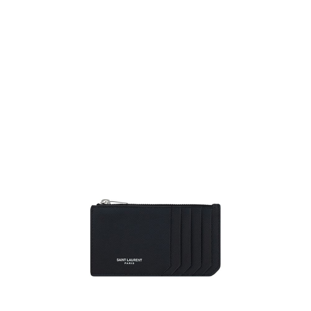 Saint Laurent Black Calf Leather Bos Taurus Wallet - Luxury Boutique Co