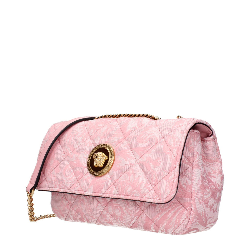 Versace Pink Fabric Shoulder Bag - Luxury Boutique Co