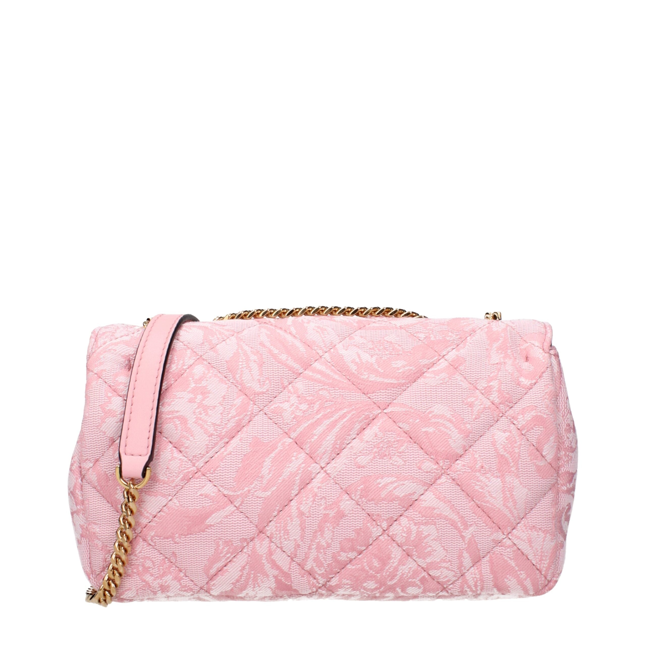 Versace Pink Fabric Shoulder Bag - Luxury Boutique Co
