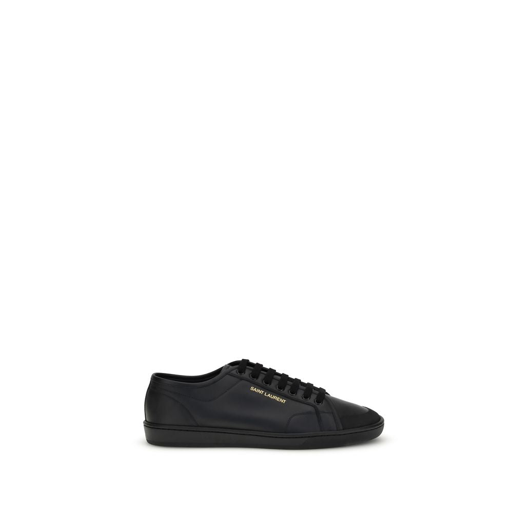 Saint Laurent Black Calf Leather Bos Taurus Sneakers - Luxury Boutique Co