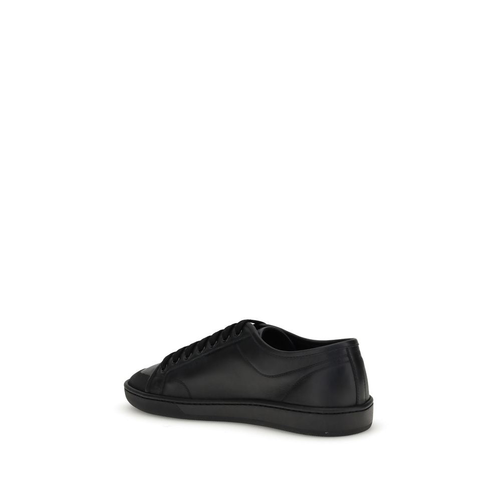 Saint Laurent Black Calf Leather Bos Taurus Sneakers - Luxury Boutique Co