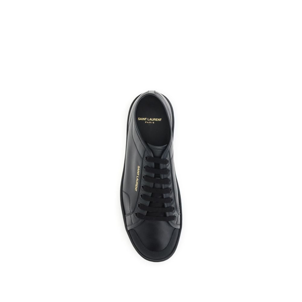 Saint Laurent Black Calf Leather Bos Taurus Sneakers - Luxury Boutique Co