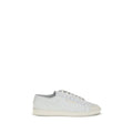 Saint Laurent White Calf Leather Bos Taurus Low Top Sneakers - Luxury Boutique Co
