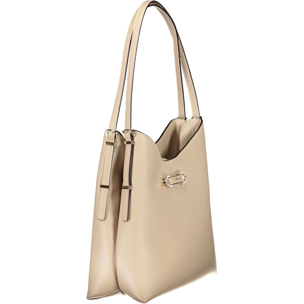 Guess Jeans Beige Poliuretano Women Handbag - Luxury Boutique Co
