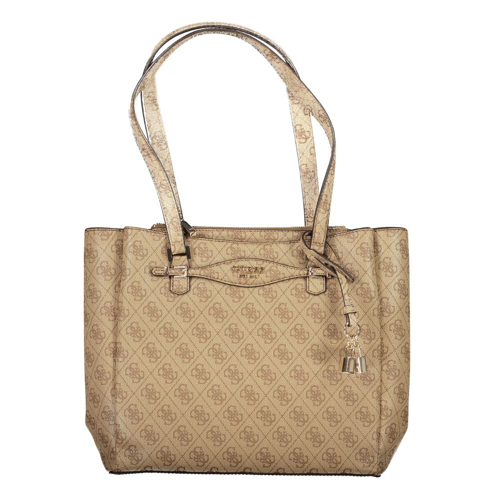 Guess Jeans Beige Polyurethane Women Handbag - Luxury Boutique Co