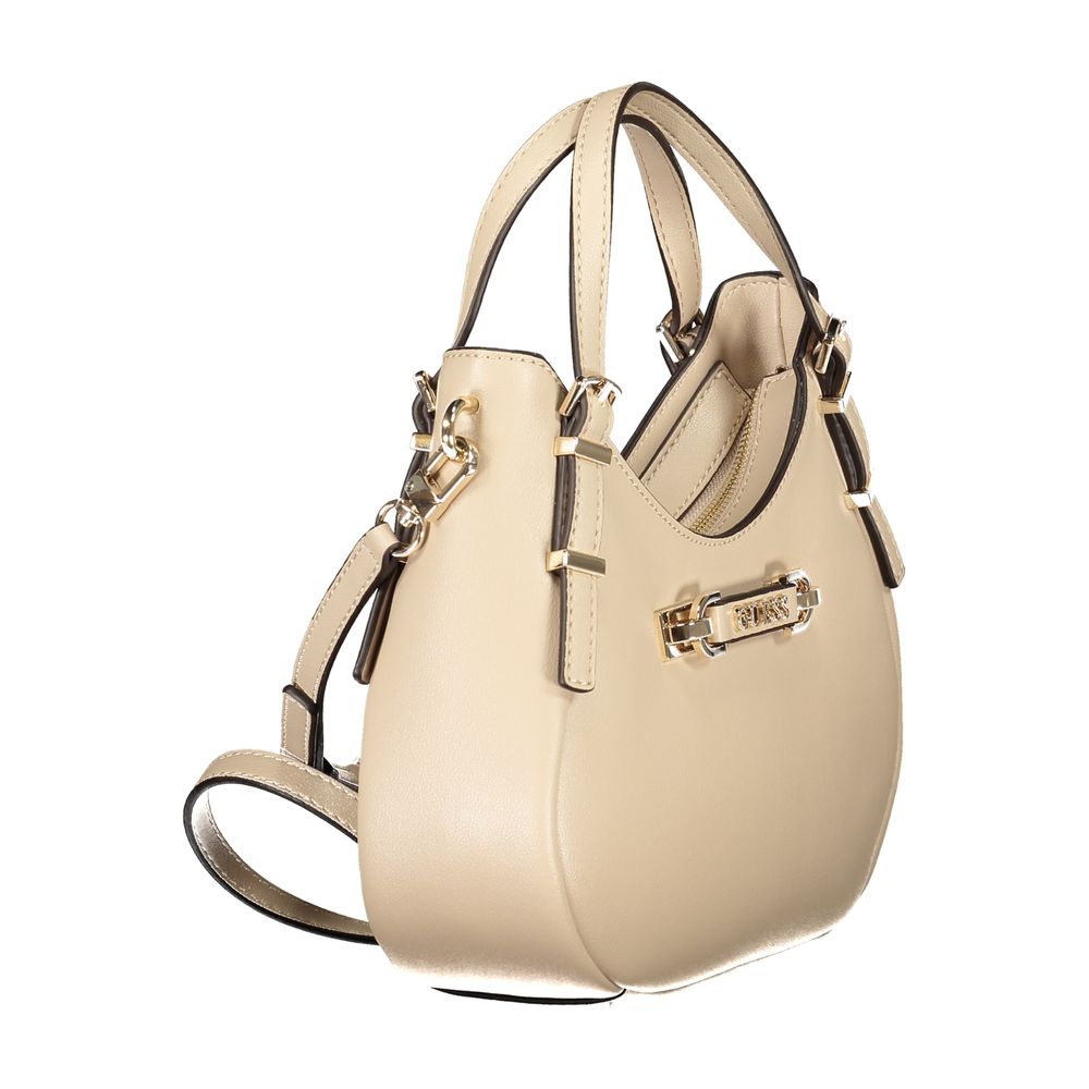 Guess Jeans Beige Polyurethane Woman Handbag - Luxury Boutique Co