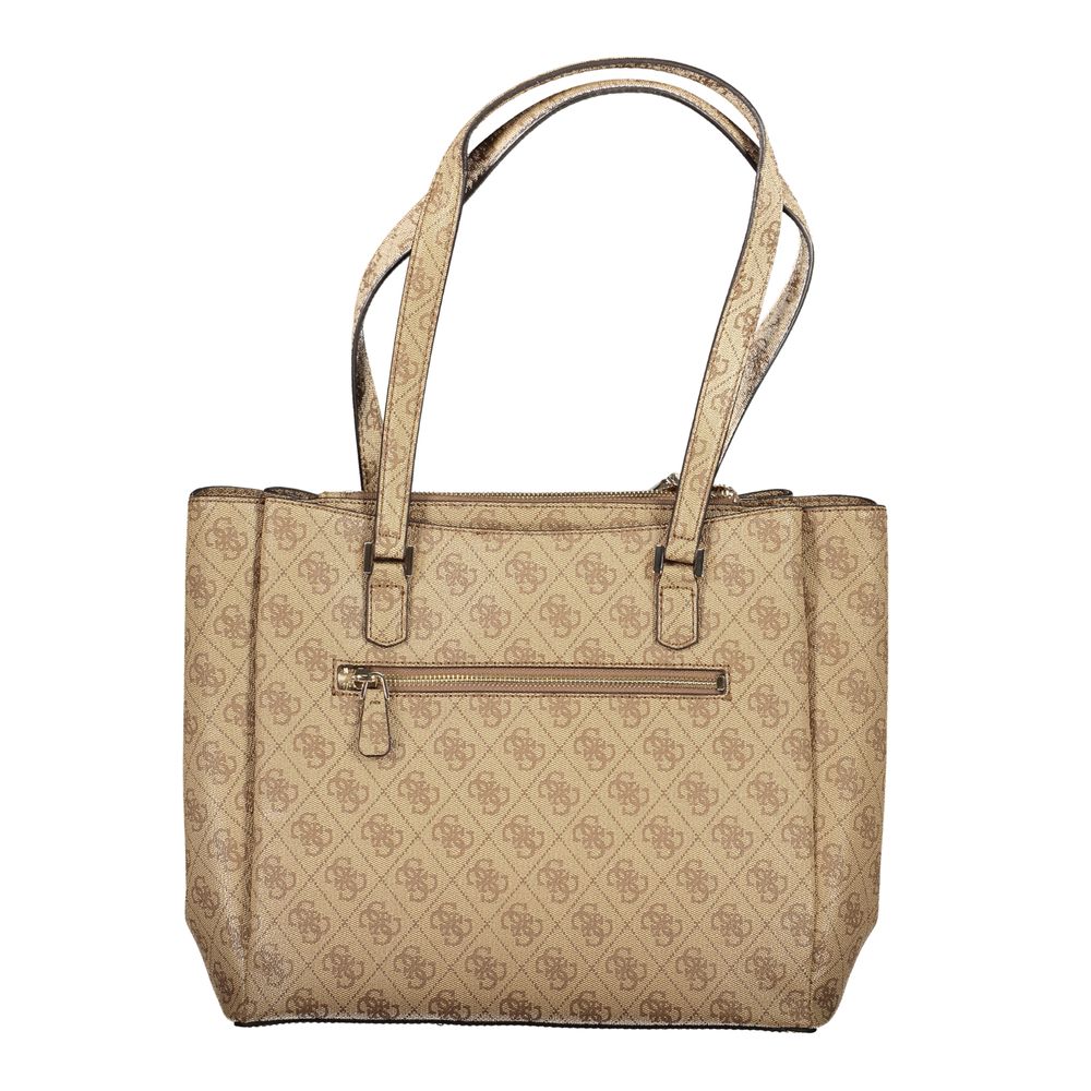Guess Jeans Beige Polyurethane Women Handbag - Luxury Boutique Co