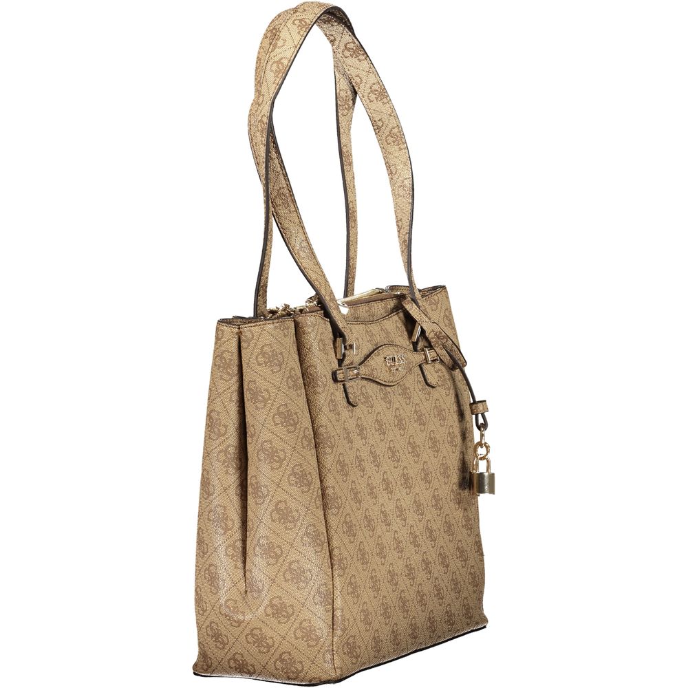 Guess Jeans Beige Polyurethane Women Handbag - Luxury Boutique Co