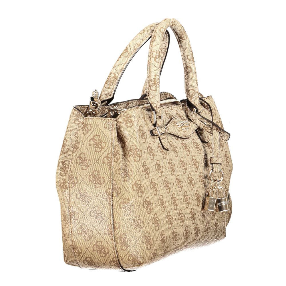 Guess Jeans Beige Polyurethane Women Handbag - Luxury Boutique Co