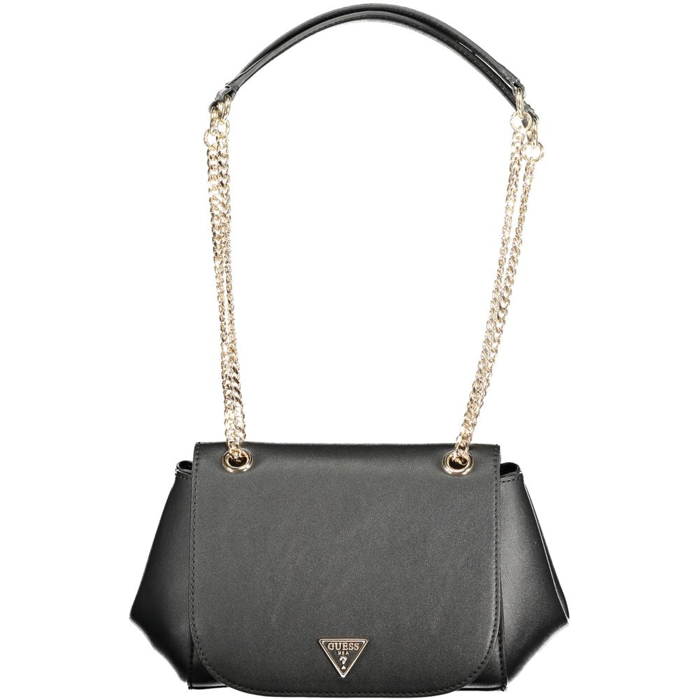 Guess Jeans Nero Poliuretano Women Handbag - Luxury Boutique Co