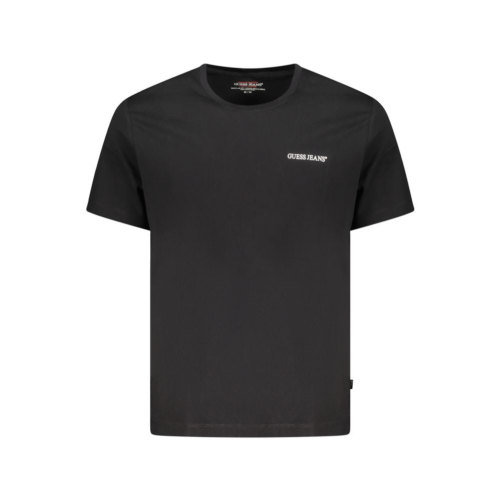 Guess Jeans Black Cotton Men T-Shirt - Luxury Boutique Co
