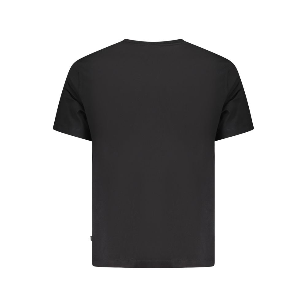 Guess Jeans Black Cotton Men T-Shirt - Luxury Boutique Co