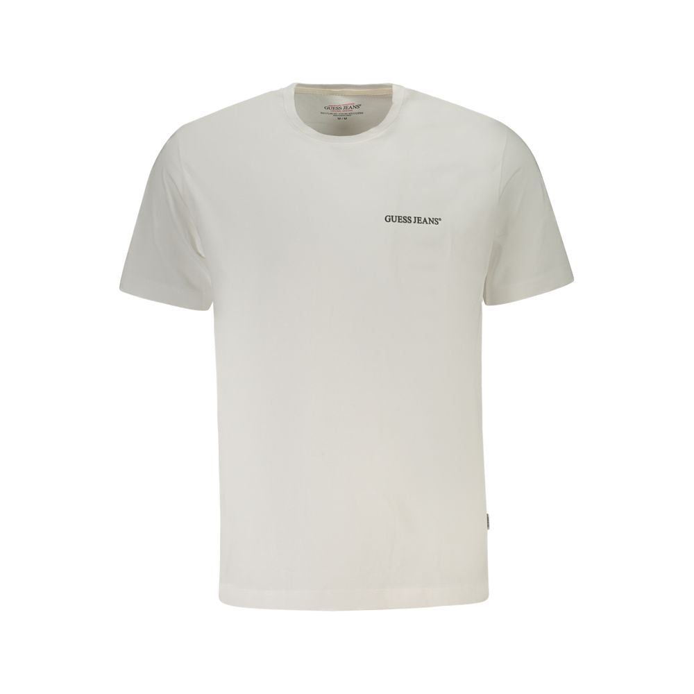 Guess Jeans Bianco Cotton Men T-Shirt - Luxury Boutique Co