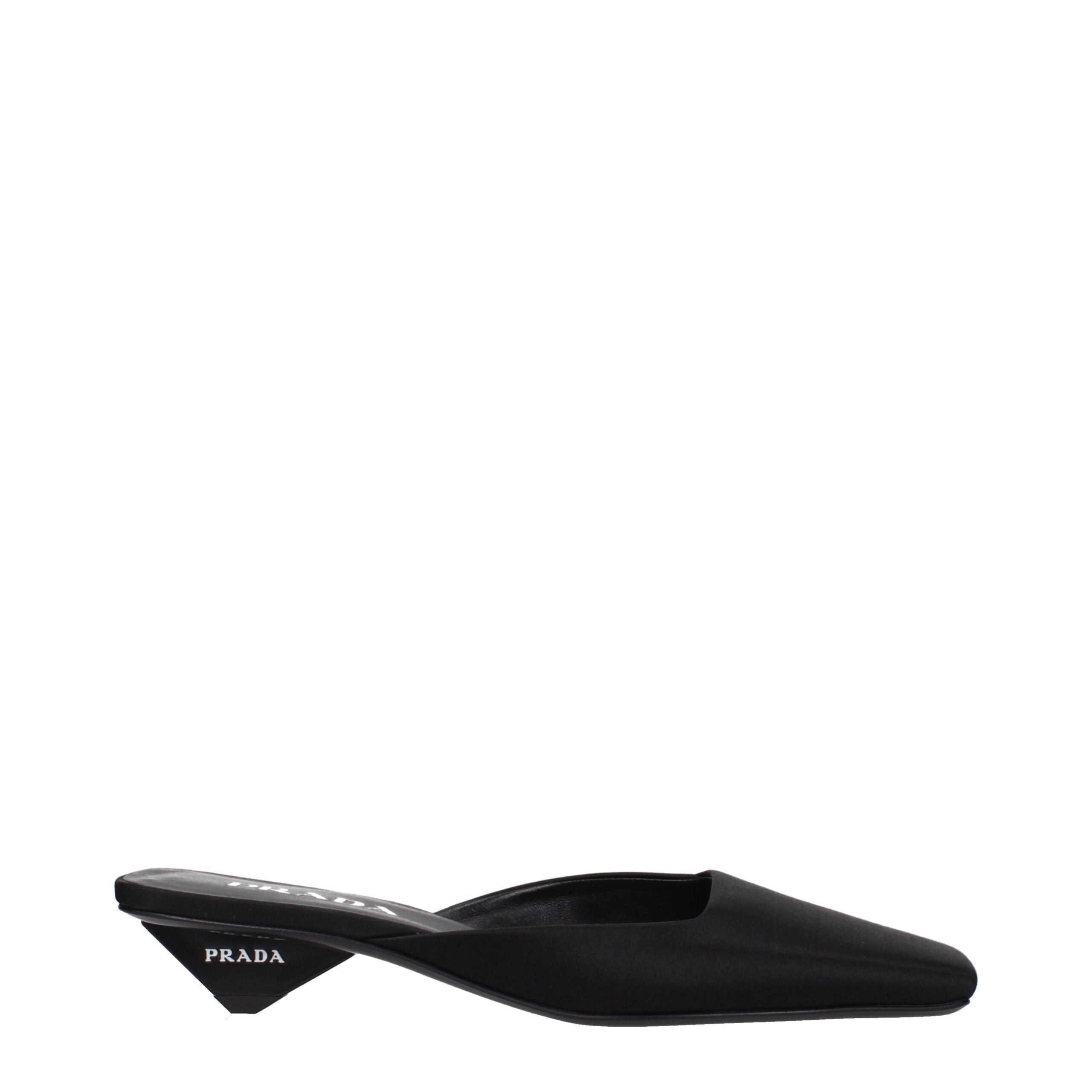 Prada Black Satin Flat Sandals - Luxury Boutique Co