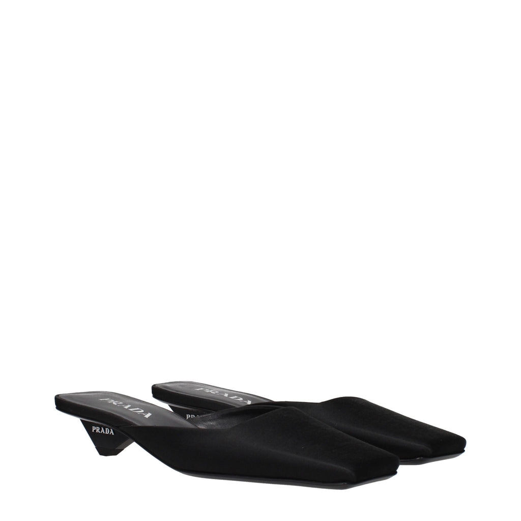 Prada Black Satin Flat Sandals - Luxury Boutique Co