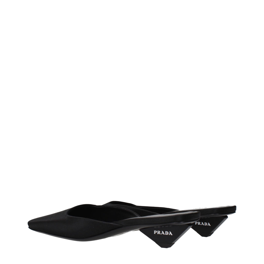 Prada Black Satin Flat Sandals - Luxury Boutique Co