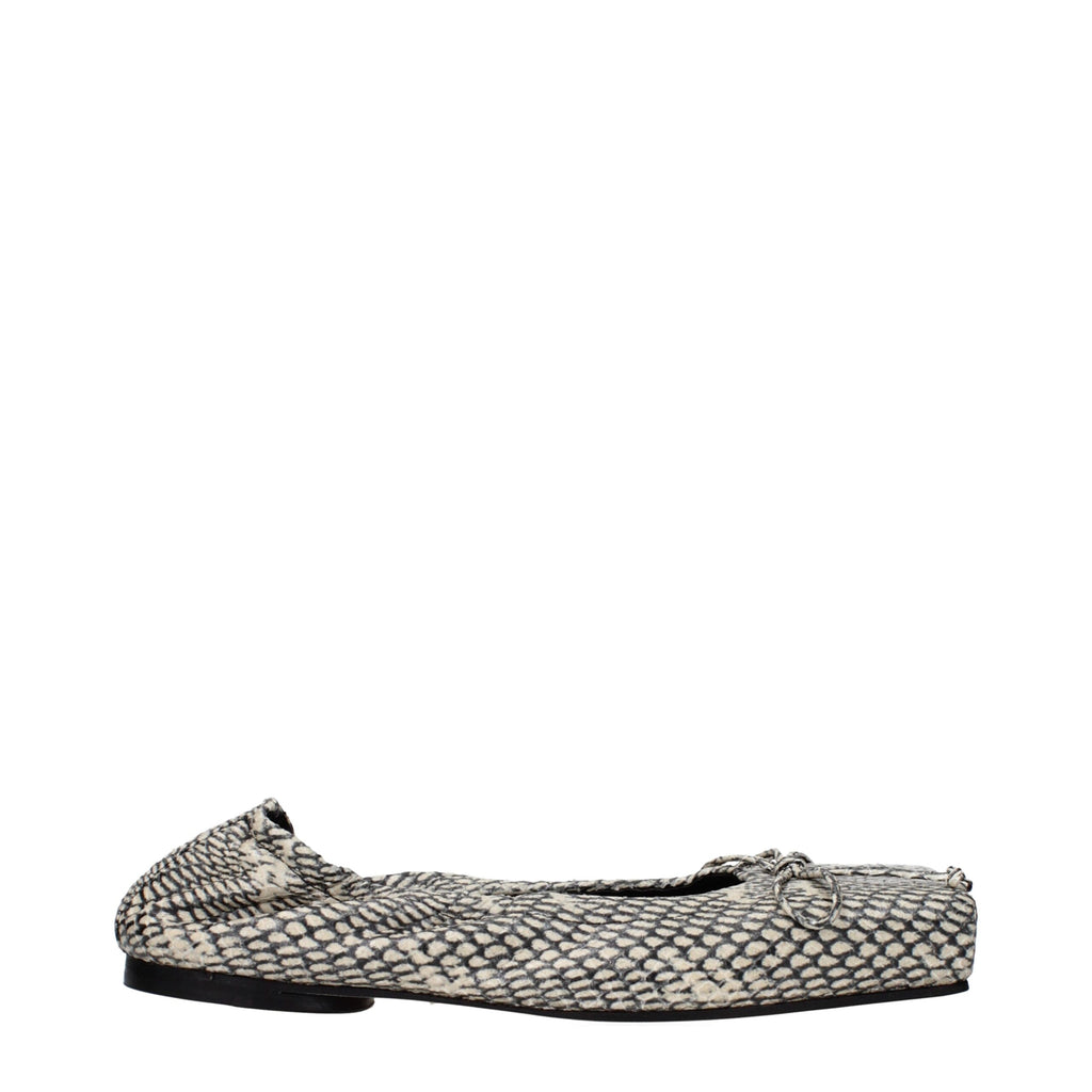 Jacquemus Beige Leather Ballet Flats - Luxury Boutique Co