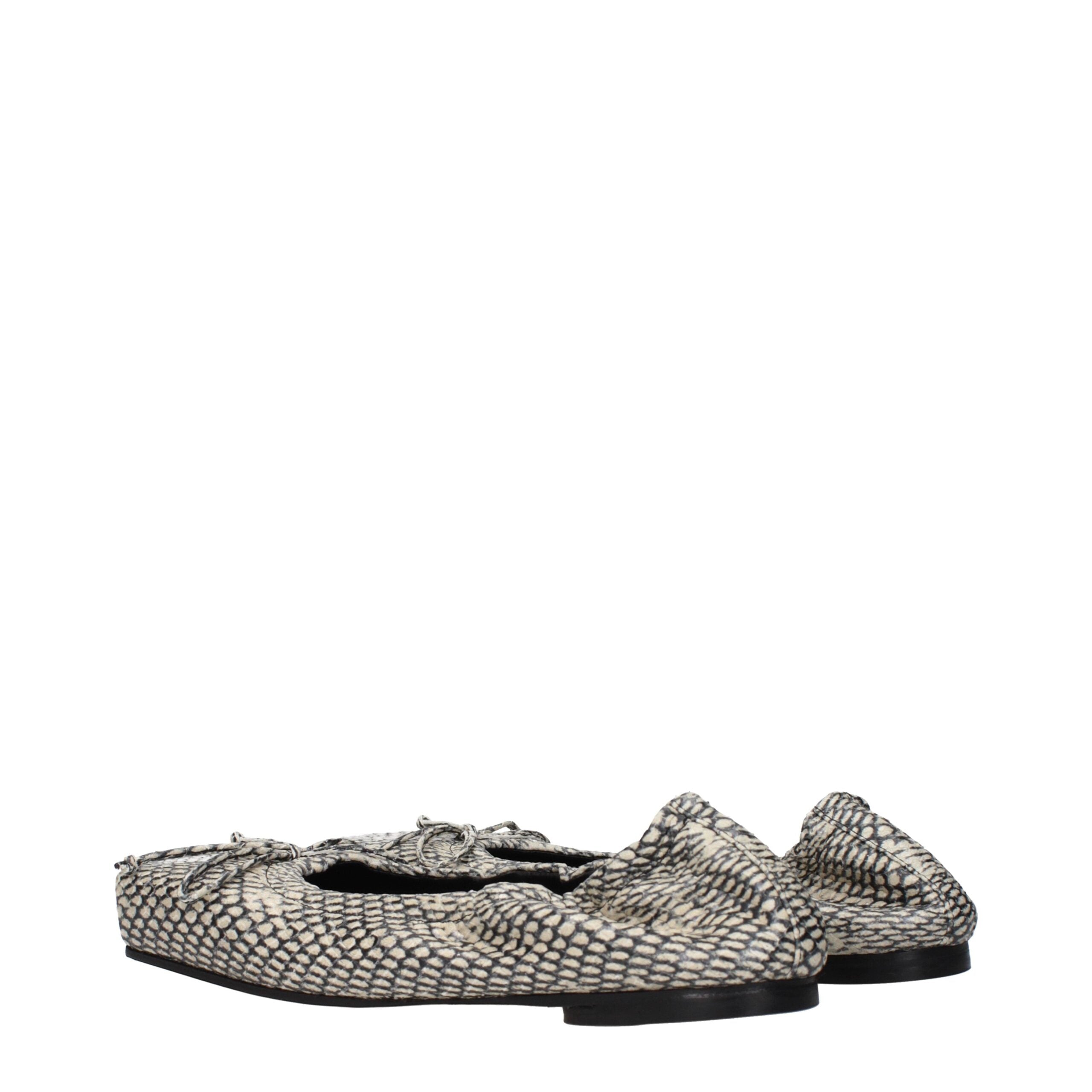 Jacquemus Beige Leather Ballet Flats - Luxury Boutique Co