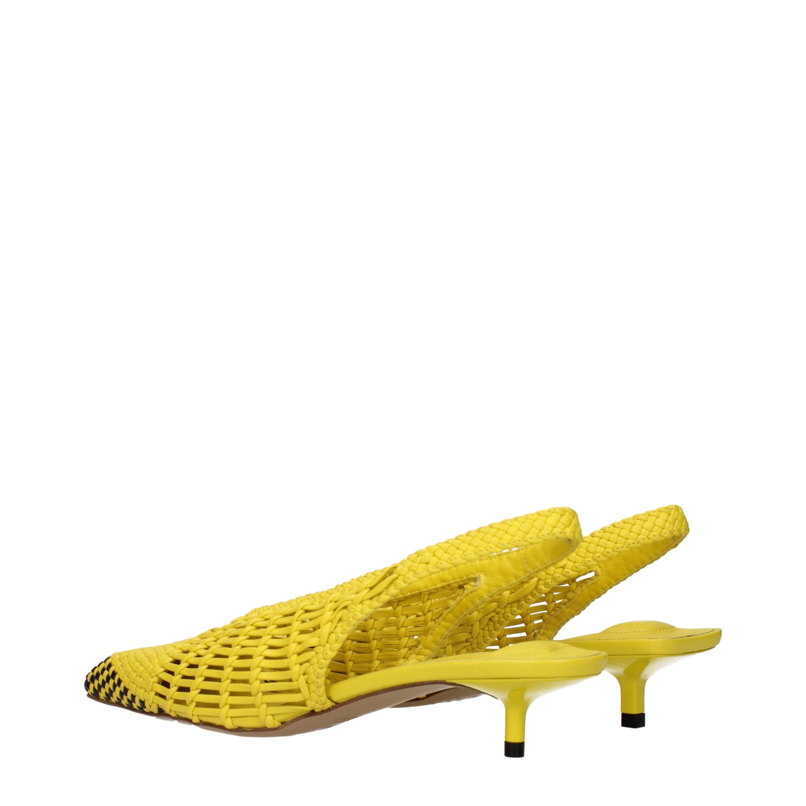 Jacquemus Yellow Leather Flat Sandals - Luxury Boutique Co
